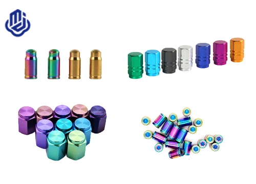 Tapas de vástago de válvula de titanio